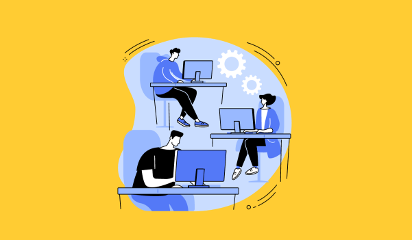 People using a computer