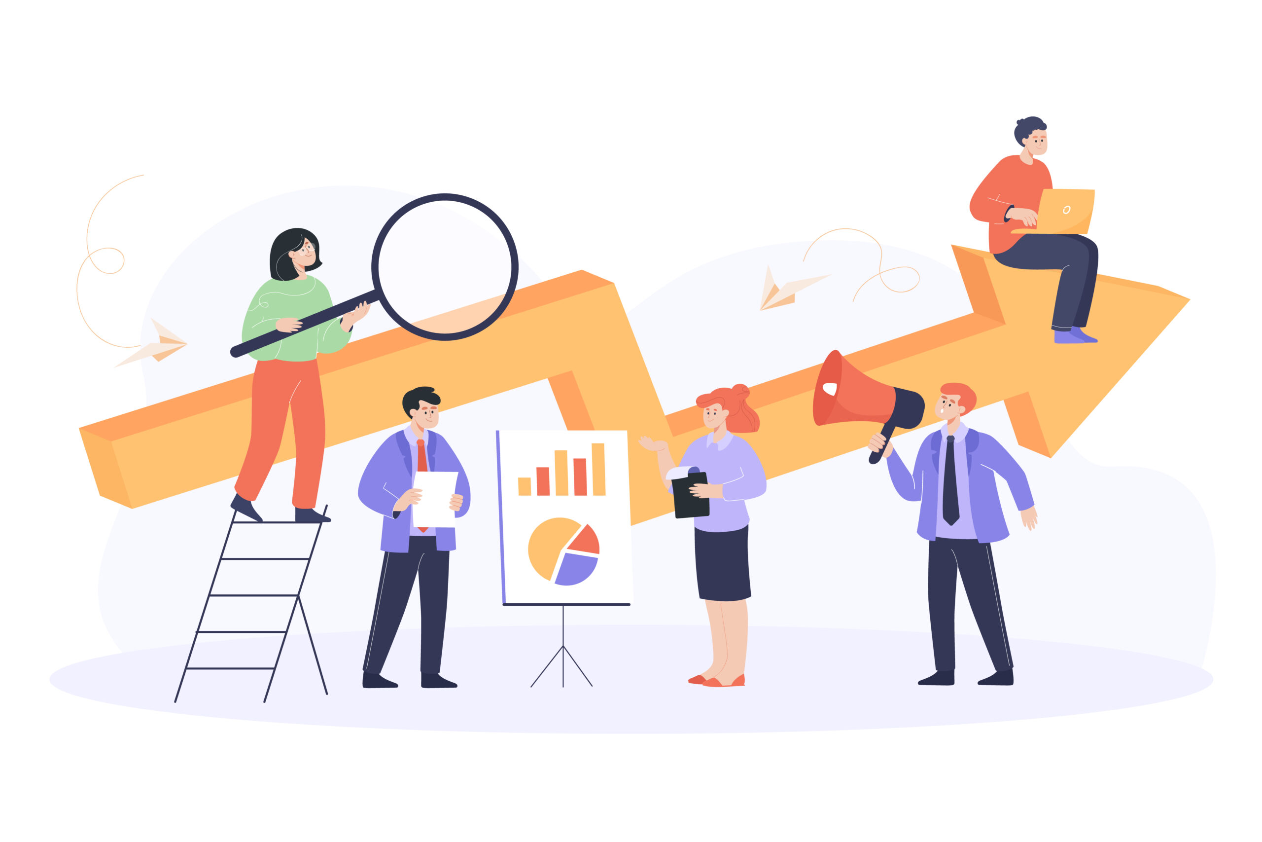 Business people working together on a project